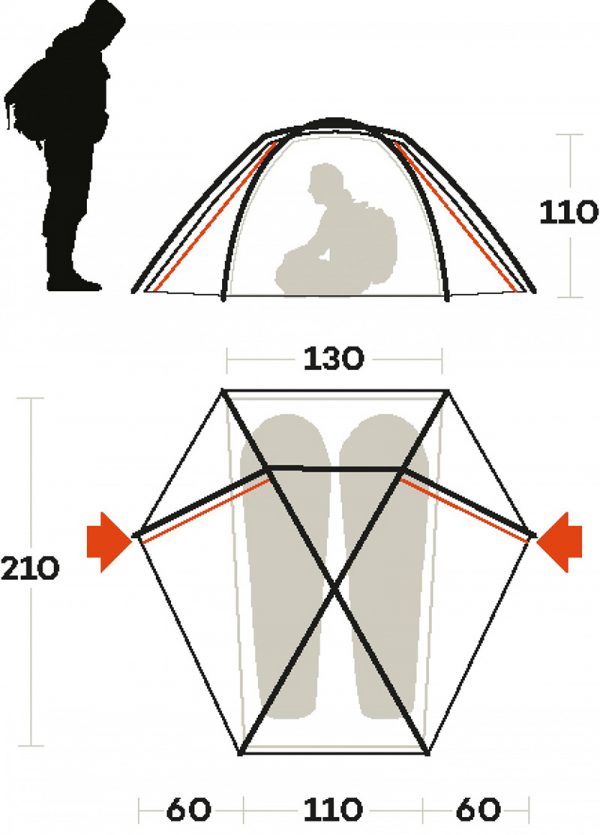 TENDA FORCE 2 Ferrino (disponibile in due colori) - immagine 3