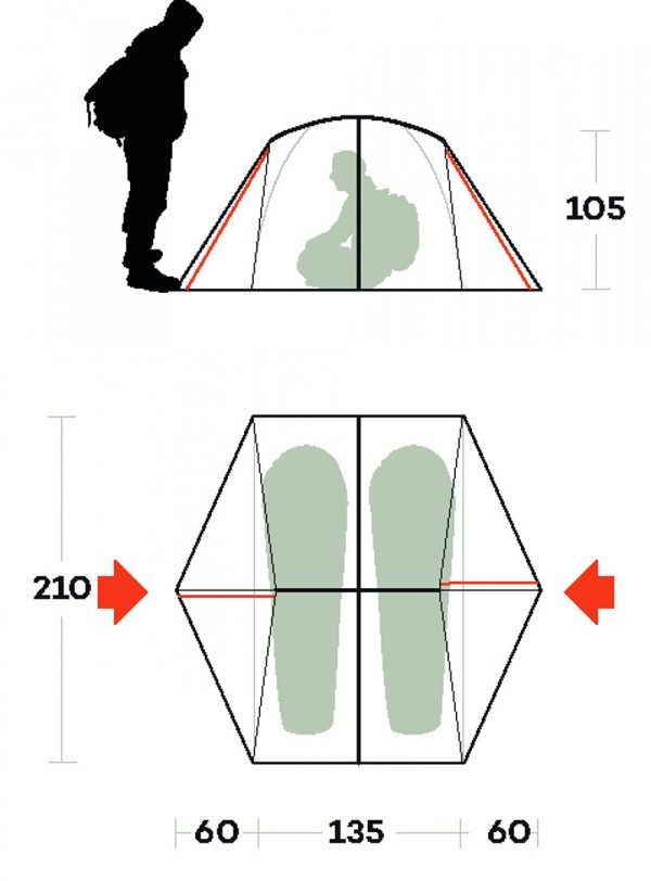 TENDA GRIT 2 Ferrino (disponibile in due colori) - immagine 9