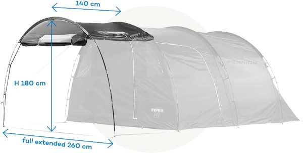 VERANDA CANOPY 4 Ferrino (grigio scuro) - immagine 3