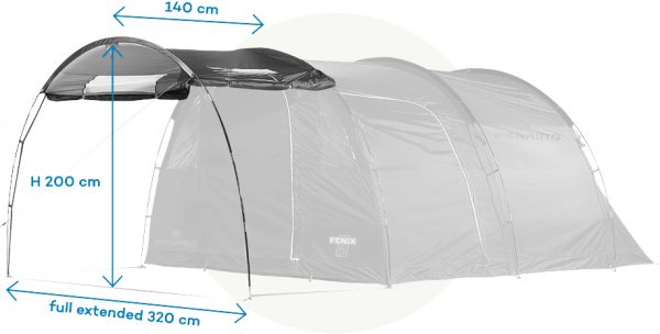 VERANDA CANOPY 5 Ferrino (grigio scuro) - immagine 3