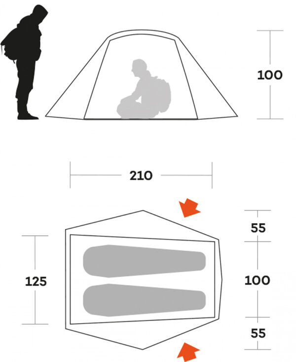 TENDA BLOW 2 Ferrino NEW (blu petrolio) - immagine 4
